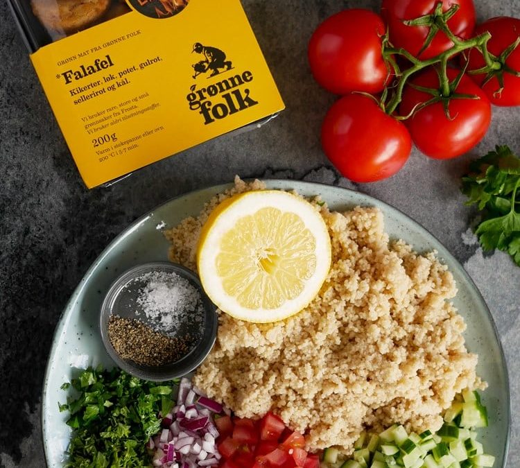 Couscous med falafel